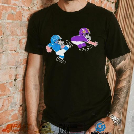 Detroit Lions kicks Minnesota Vikings Football shirt