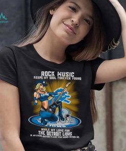 Detroit Lions rock music keep my soul forever young shirt