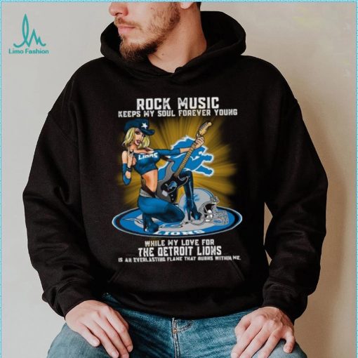 Detroit Lions rock music keep my soul forever young shirt