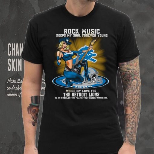Detroit Lions rock music keep my soul forever young shirt