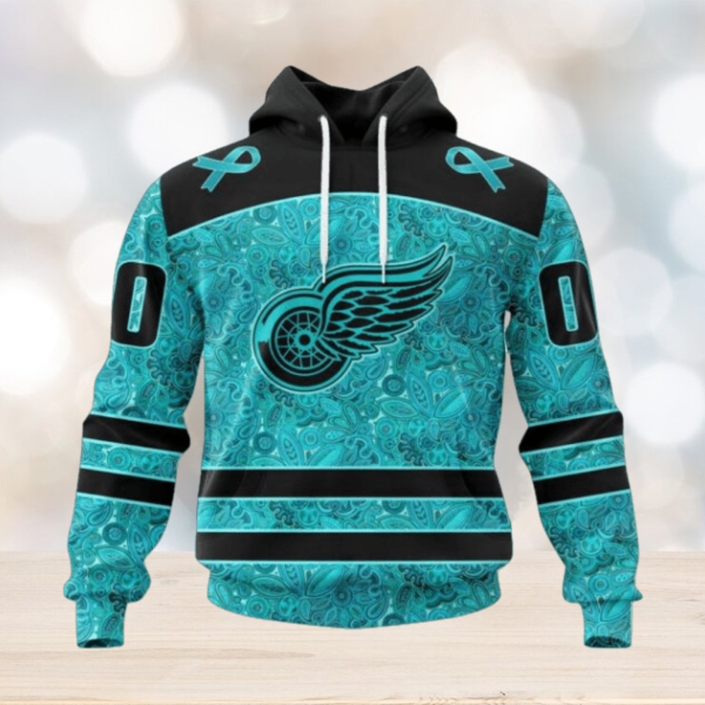 Detroit Red Wings Hoodie Special Design Fight Ovarian Cancer Hoodie Detroit Red Wings Hoodie Special Design Fight Ovarian Cancer Hoodie