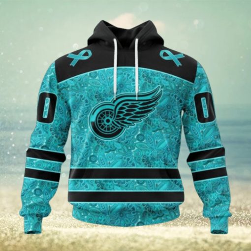 Detroit Red Wings Hoodie Special Design Fight Ovarian Cancer Hoodie