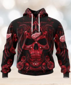Detroit Red Wings Hoodie Special Design With Skull Art Hoodie