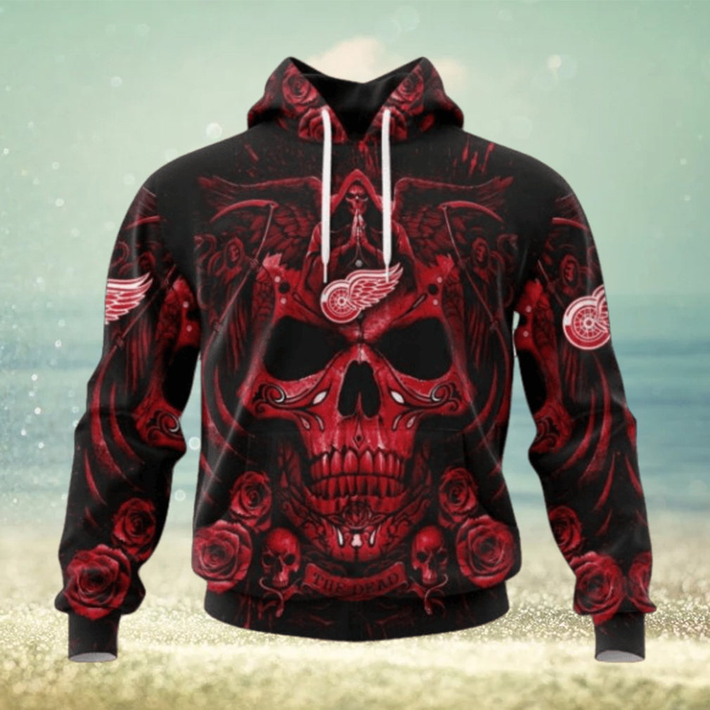 Detroit Red Wings Hoodie Special Design With Skull Art Hoodie Detroit Red Wings Hoodie Special Design With Skull Art Hoodie