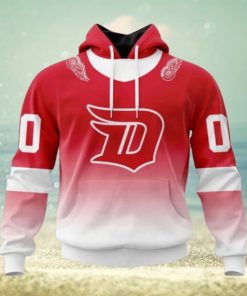 Detroit Red Wings Hoodie Special Retro Gradient Design Hoodie
