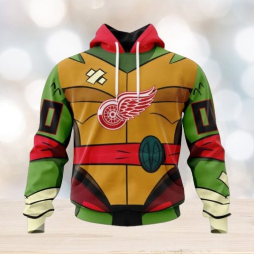 Detroit Red Wings Hoodie Special Teenage Mutant Ninja Turtles Design Hoodie