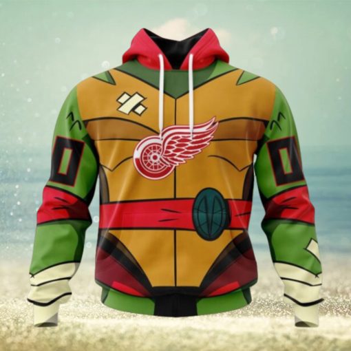 Detroit Red Wings Hoodie Special Teenage Mutant Ninja Turtles Design Hoodie