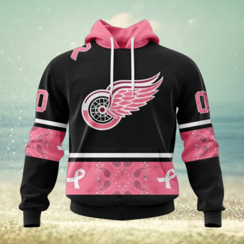 Detroit Red Wings Hoodie Specialized Design In Classic Style With Paisley! WE WEAR PINK BREAST CANCER Hoodie Detroit Red Wings Hoodie Specialized Design In Classic Style With Paisley! WE WEAR PINK BREAST CANCER Hoodie