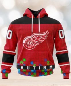 Detroit Red Wings Hoodie Specialized Unisex Kits Hockey Fights Against Autism Hoodie