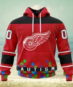 Detroit Red Wings Hoodie Specialized Unisex Kits Hockey Fights Against Autism Hoodie
