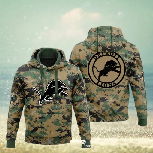 Detroit Salute To Service Veterans Day Army Hoodie 3D