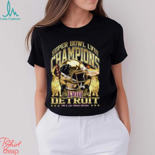 Detroit Super Bowl Champions 2024 ‘Gold Rush Vintage’T Shirt