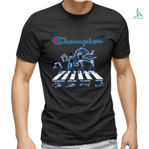 Detroit lions champions team abbey road david montgomery and jahmyr gibbs and lex anzalone and jared goff shirt