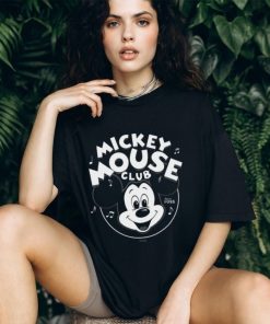 Disney 100 Mickey Mouse Club Logo Black & White Retro D100 T shirt