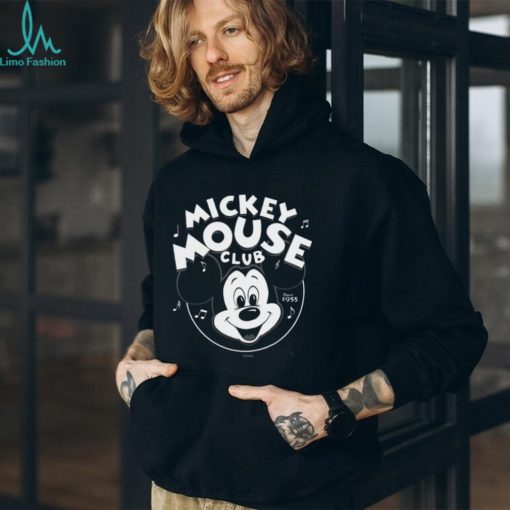Disney 100 Mickey Mouse Club Logo Black & White Retro D100 T shirt