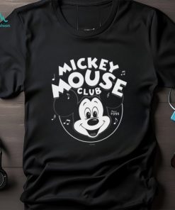 Disney 100 Mickey Mouse Club Logo Black & White Retro D100 T shirt