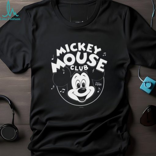 Disney 100 Mickey Mouse Club Logo Black & White Retro D100 T shirt