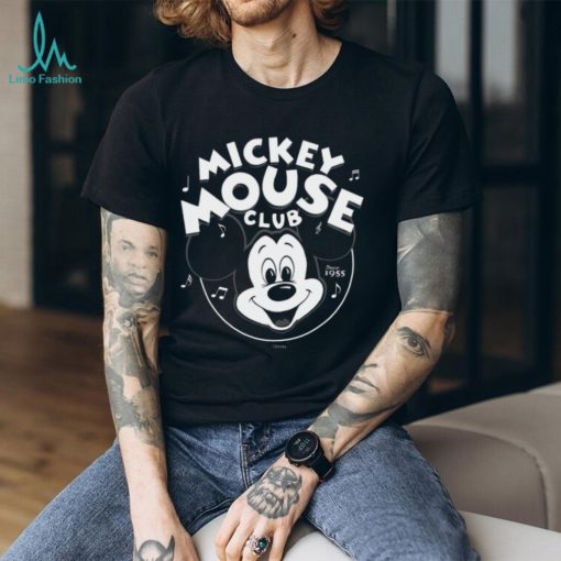 Disney 100 Mickey Mouse Club Logo Black & White Retro D100 T shirt