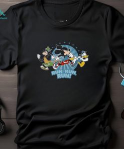 Disney Mickey Goofy And Donald Run Run Run! Marathon Running T shirt