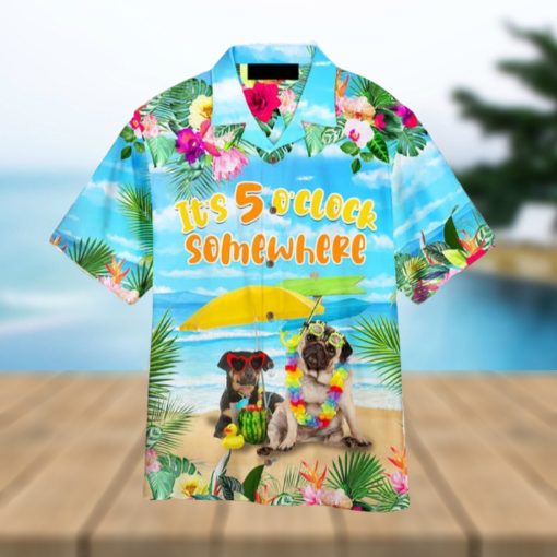 Dog Beach It’s Always 5 O’clock Somewhere Hawaiian Shirt Aloha For Men And Women