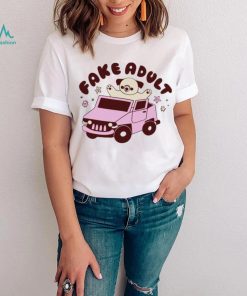 Dog riding car Fake adult shirt