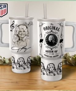 Dolly Parton The Original Queen Of Country Music Tumbler With Handle