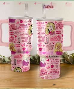 Dolly Parton Will You Be My Valentine 40oz Tumbler With Handle