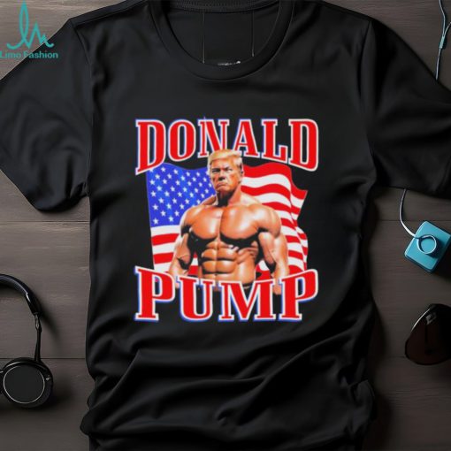 Donald Pump Muscle Flag American T Shirts