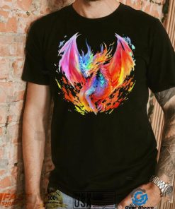 Dragon watercolor art shirt