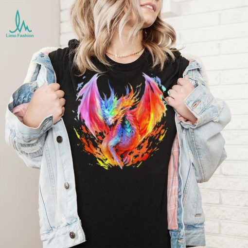 Dragon watercolor art shirt