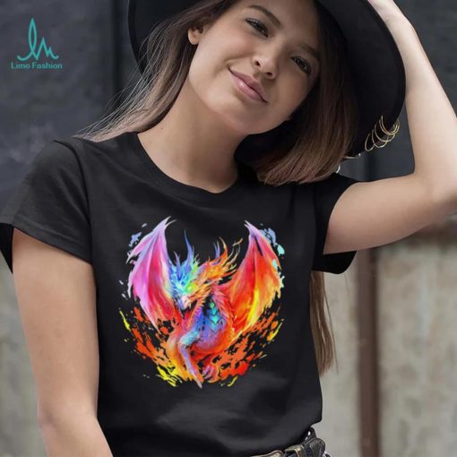 Dragon watercolor art shirt