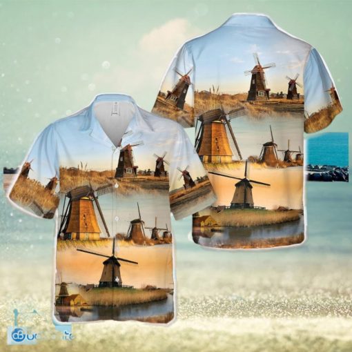 Dutch windmill Hawaiian Shirt Vintage Gift