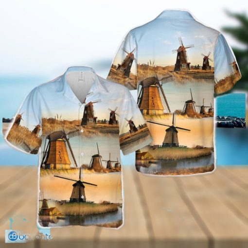 Dutch windmill Hawaiian Shirt Vintage Gift