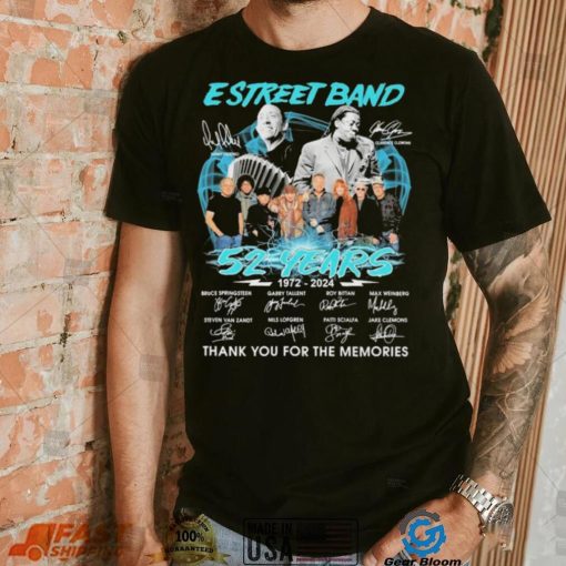 E Street Band Rip Danny Federici And Clarence Clemons 52 Years 1972 2024 Thank You For The Memories Signatures Shirt