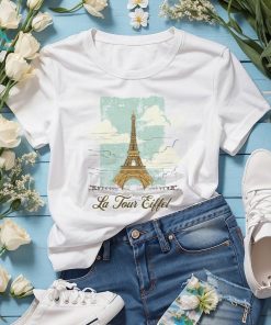 Eiffel Tower V Neck Tee La Tour Shirt