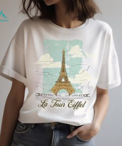 Eiffel Tower V Neck Tee La Tour Shirt