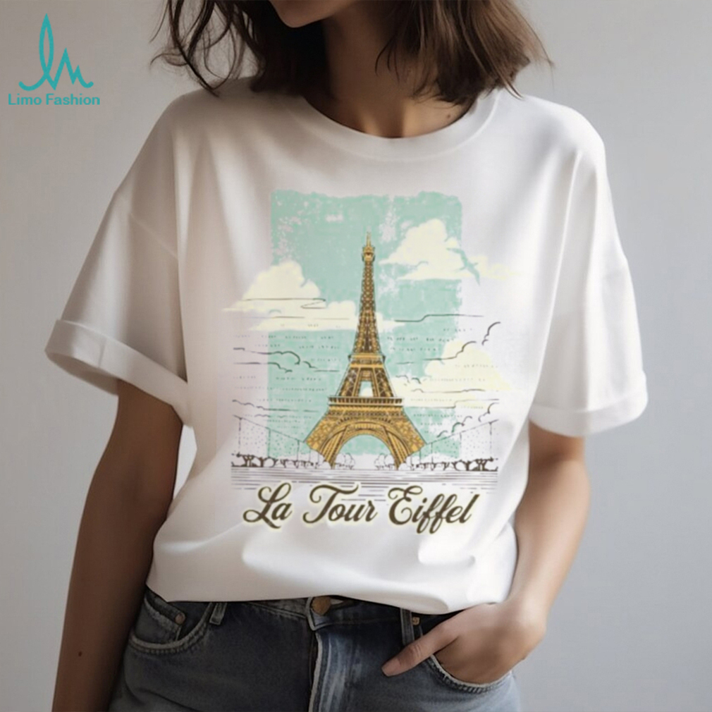 Eiffel Tower V Neck Tee La Tour Shirt Eiffel Tower V Neck Tee La Tour Shirt
