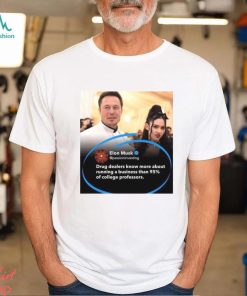 Elong Musk drug dealers know more about running a business than 95% of college professors shirt