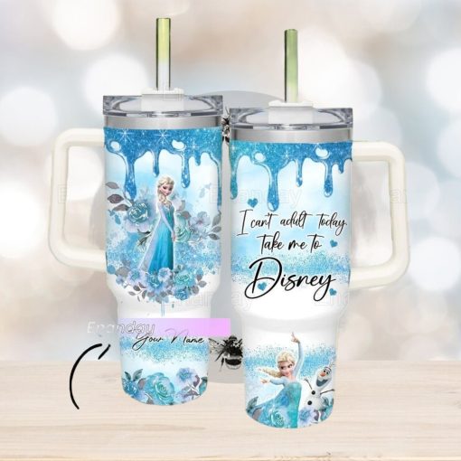 Elsa Princess Tumbler 40oz, Custom Elsa Tumbler