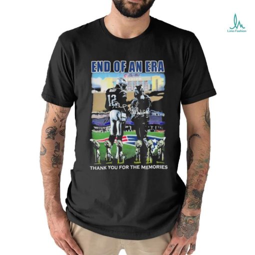 End Of An Era Tom Brady And Bill Belichick Signatures Thank You For The Memories Signatures Shirt