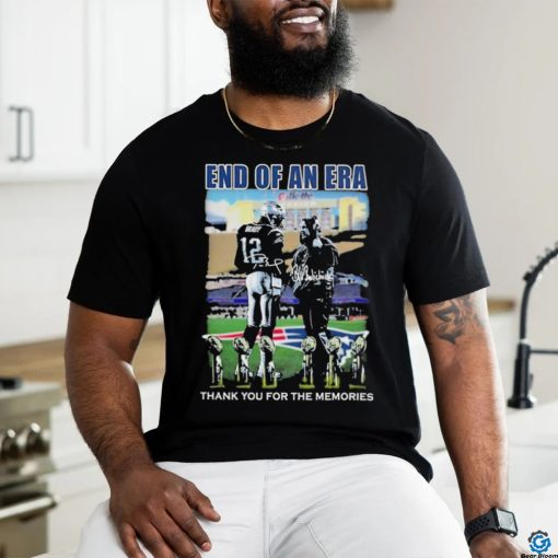 End Of An Era Tom Brady And Bill Belichick Signatures Thank You For The Memories Signatures Shirt