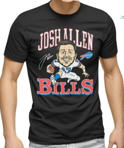 Eric Wood Wearing Bills Josh Allen Signature t shirt