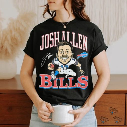 Eric Wood Wearing Bills Josh Allen Signature t shirt
