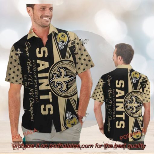 Exclusive New Orleans Saints Tropical Hawaiian Shirt Apparel