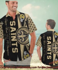 Exclusive New Orleans Saints Tropical Hawaiian Shirt Apparel