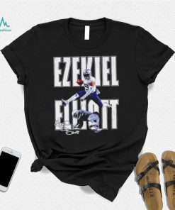 Ezekiel Elliott New England Patriots Hurdle signature retro shirt