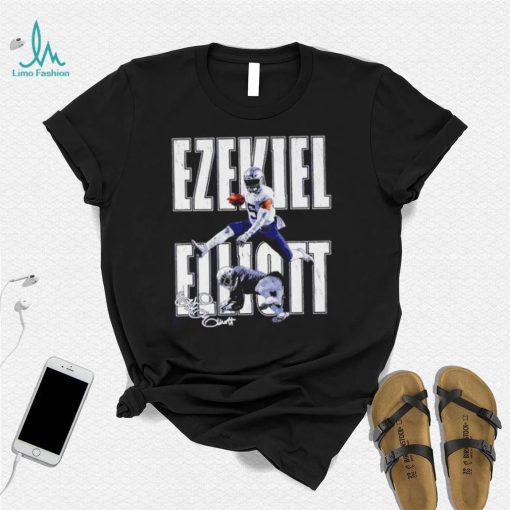 Ezekiel Elliott New England Patriots Hurdle signature retro shirt