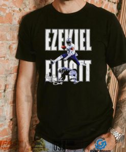 Ezekiel Elliott New England Patriots Hurdle signature retro shirt