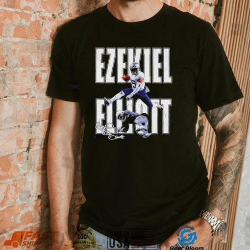 Ezekiel Elliott New England Patriots Hurdle signature retro shirt