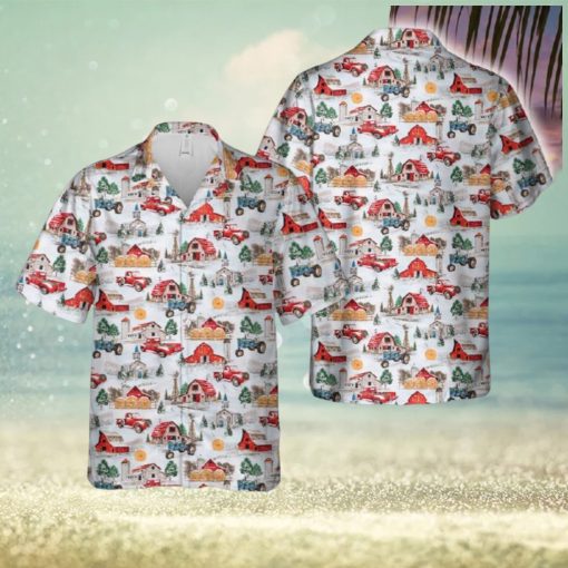 Farm Christmas Hawaiian Shirt Vintage Gift